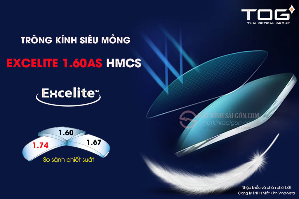 TRÒNG KÍNH EXCELITE 1.60AS HMCS
